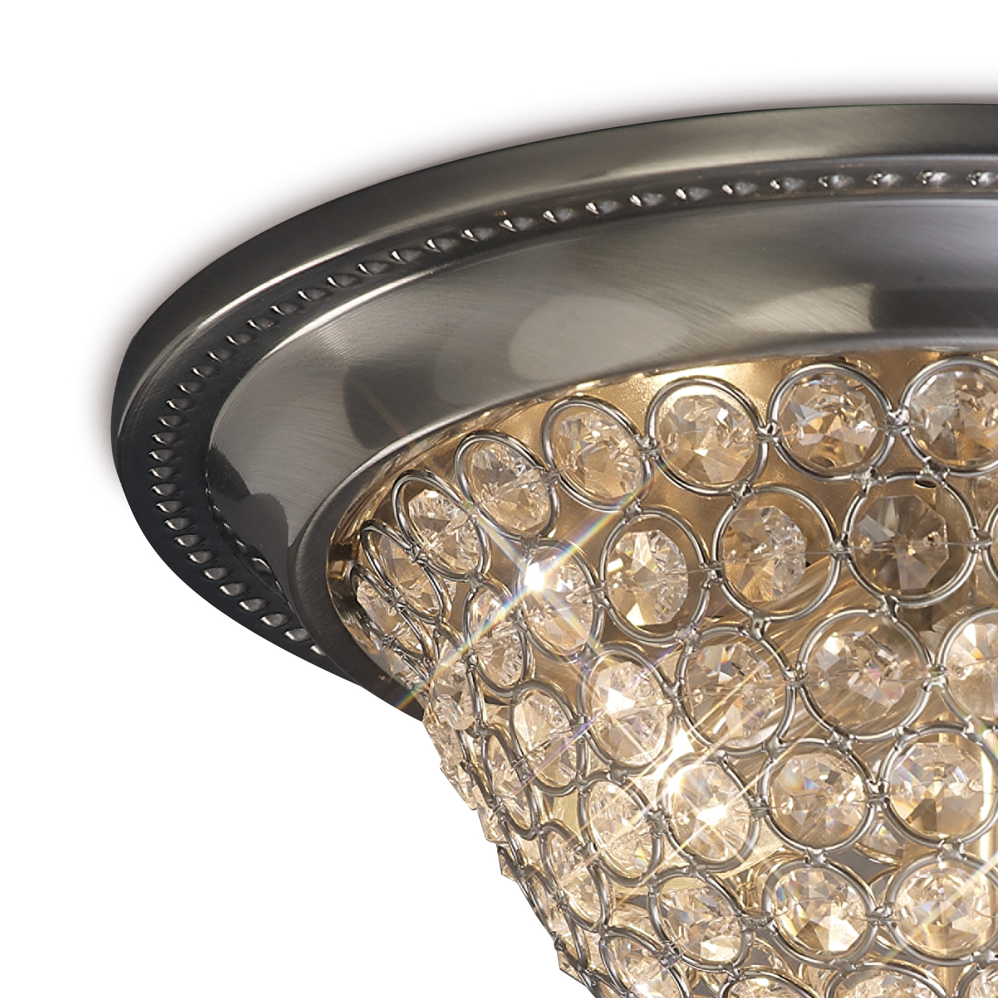 Paloma Crystal  Flush Ceiling 2 Light IL31133  Diyas Paloma